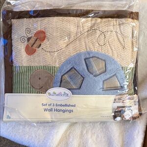 Sumersault Infant Set of 3 Embellished Wall Hangings